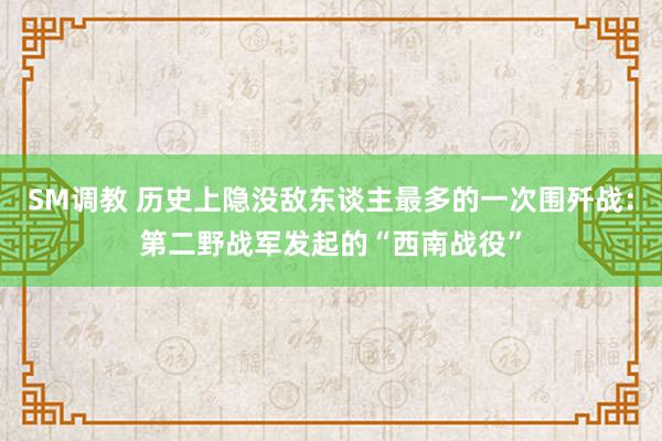 SM调教 历史上隐没敌东谈主最多的一次围歼战：第二野战军发起的“西南战役”